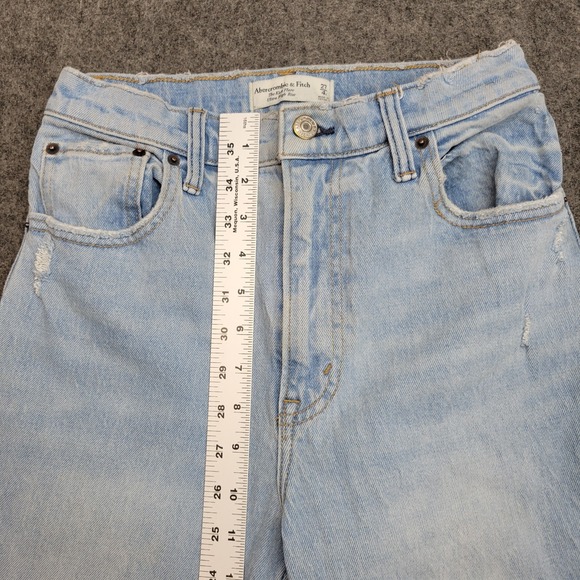 Abercrombie Fitch Jeans Womens 27/4 Blue Ultra High Rise The Kick Flare Y2K - Picture 9 of 14